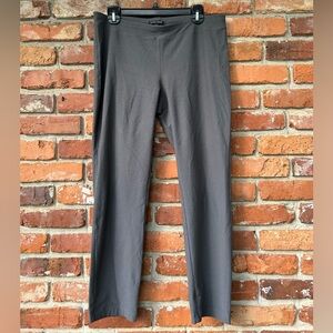 Eileen Fisher Gray Stretchy Pull On Pants Straight Leg Size Medium